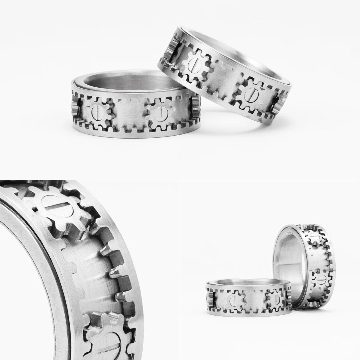 Fidget Gear Rings Stainless Steel -  - #tag2#