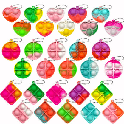 30PCS Mini Pop Keychains - stress ball - #tag2#