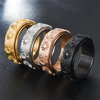 Star And Moon Fidget Spinner Rings -  - #tag2#