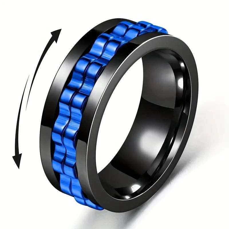 Mens Gear Chain Ring - ring - #tag2#