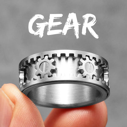 Fidget Gear Rings Stainless Steel -  - #tag2#