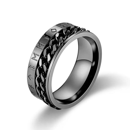 Roman Numerals Stainless Steel Chain Ring -  - #tag2#