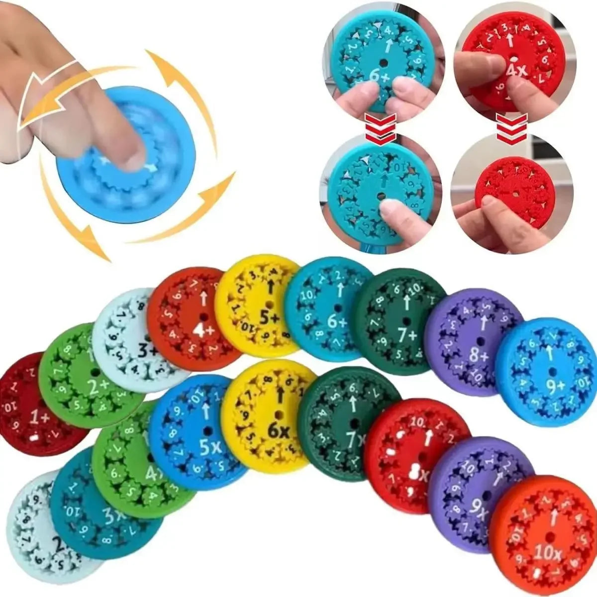 9Pcs Math Fidget Spinner Set - spinner - #tag2#