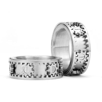 Fidget Gear Rings Stainless Steel -  - #tag2#