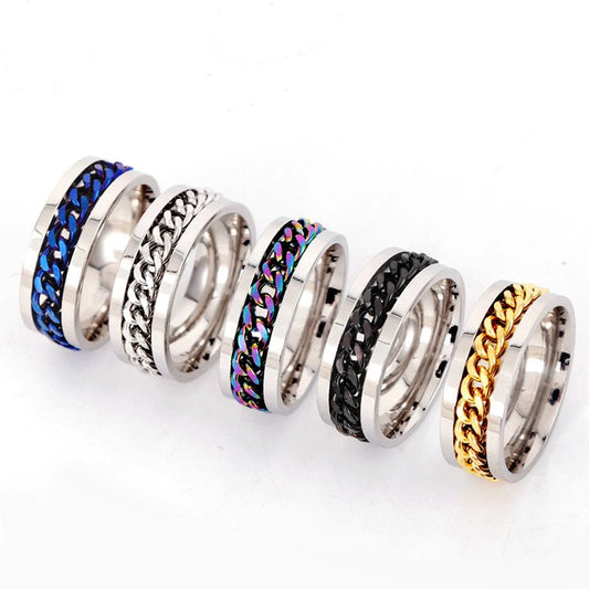 Rotating Chain Finger Ring - ring - #tag2#