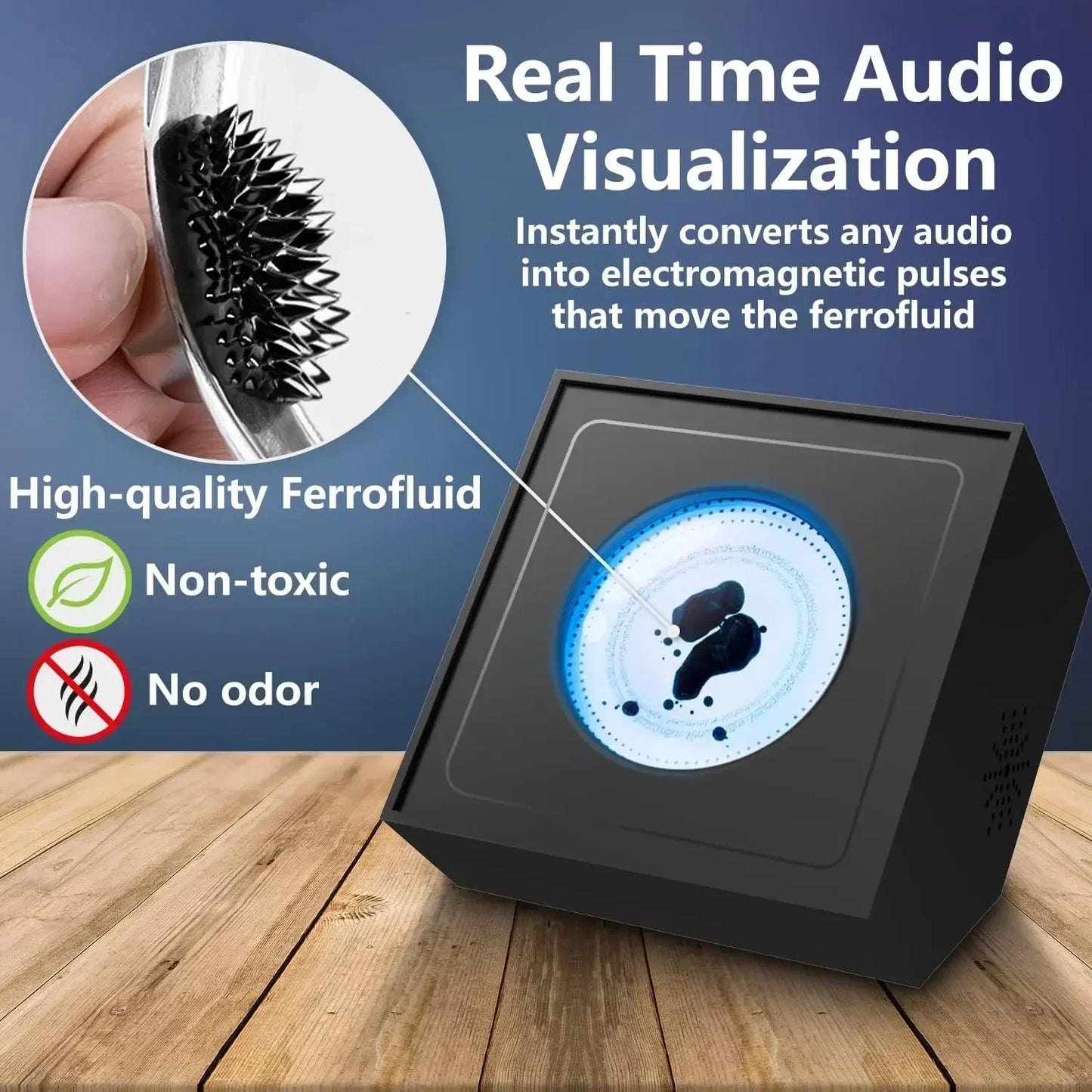 Ferrofluid Magnetic Desktop Induction Speaker Lamp - HSB -  - #tag2#