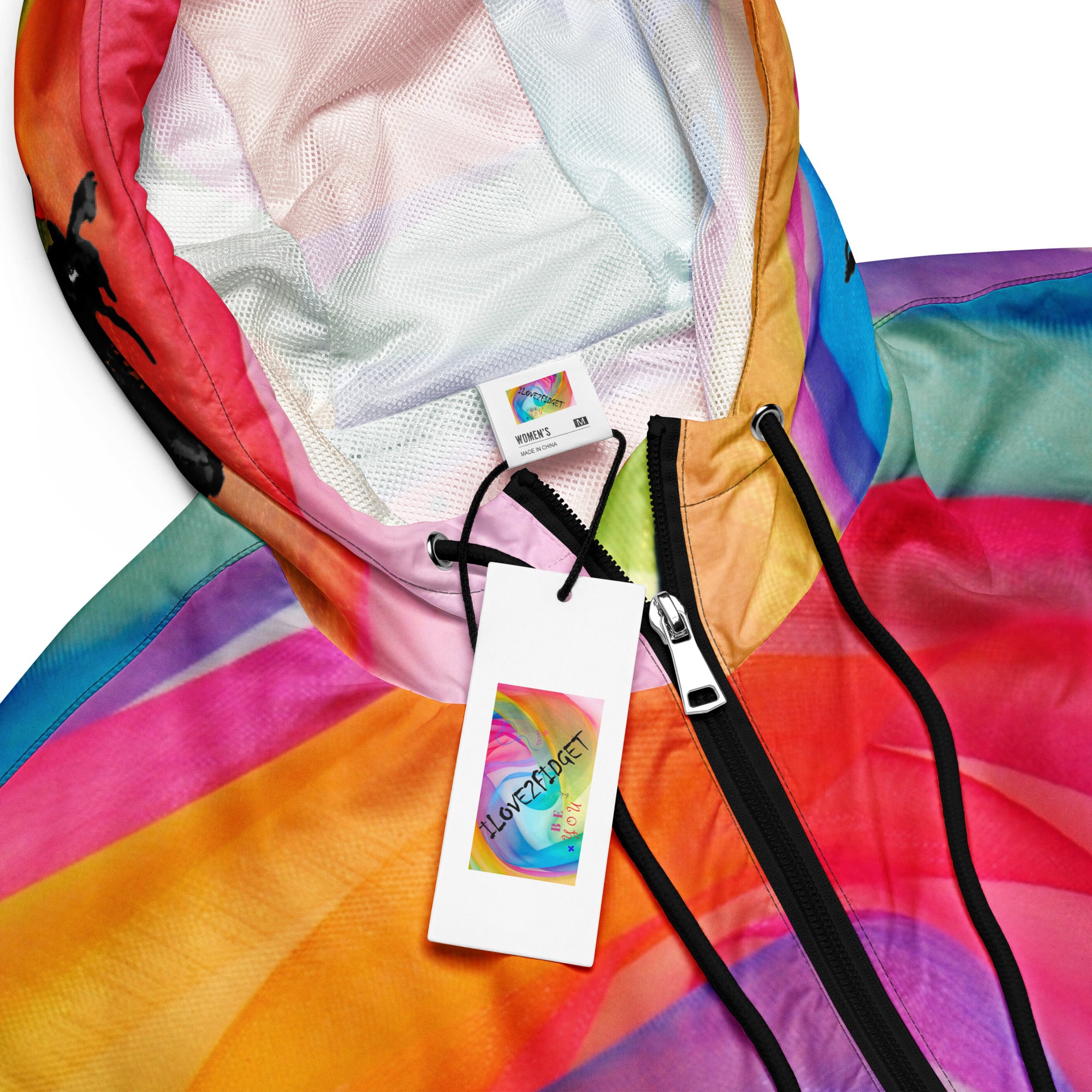 Women’s cropped windbreaker - Find beauty in everyday things - #tag1# - #tag2#